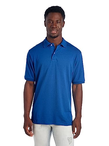 Jerzees Mens SpotShield Stain Resistant (Short & Long Sleeve) Polo Shirt, Short Sleeve - Royal Blue, Large US