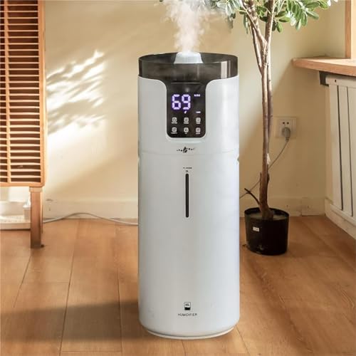 Lacidoll Humidifiers for Home, 16L/4.2Gal Whole house Humidifier 2000 sq.ft. Ultrasonic Cool Mist Large Room Humidifier with Extension Tube, Quiet Bedroom Humidifier with Aroma Box, White