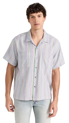 OBEY Men's Talby Woven Shirt, Hydrangea Multi, S