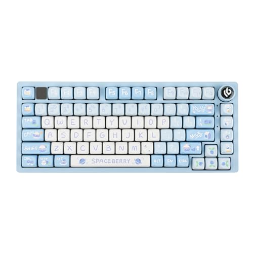 EPOMAKER x LEOBOG Hi75 Aluminum Alloy Wired Mechanical Keyboard, Programmable Gasket-Mounted Gaming Keyboard with Mode-Switching Knob, Hot Swappable, NKRO, RGB (Blueberry Party, Juggle V2 Switch)