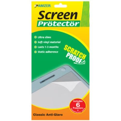 Amzer Anti-Glare Screen Protector for Cricket Motorola Hint QA30 - Pack of 6