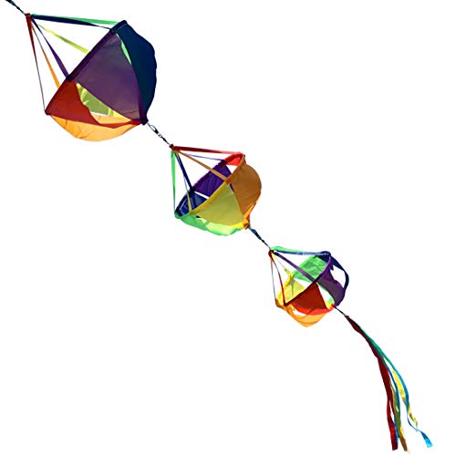 9KM DWLIFE 62' Fashion Windsocks Wind Twister Spinners Rainbow Kite Socks Flag Garden Yard Decoration