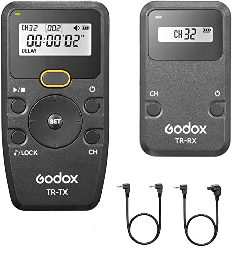 Godox TR-C1 TR-C3 Remote Shutter Release for Canon, Wireless Shutter Release Intervalometer Compatible for Canon R7 R6II R5 R RP 1Ds Mark III 5D Mark III 7D 6D 5D 90D 80D 70D 1200D G10 EOS M6 M6II M5