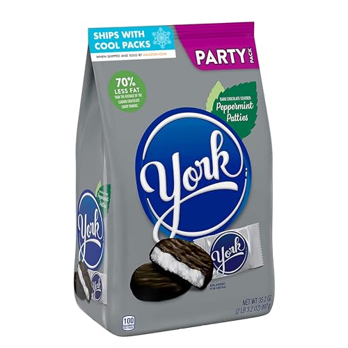 YORK Dark Chocolate Peppermint Patties, Candy Party Pack, 35.2 oz