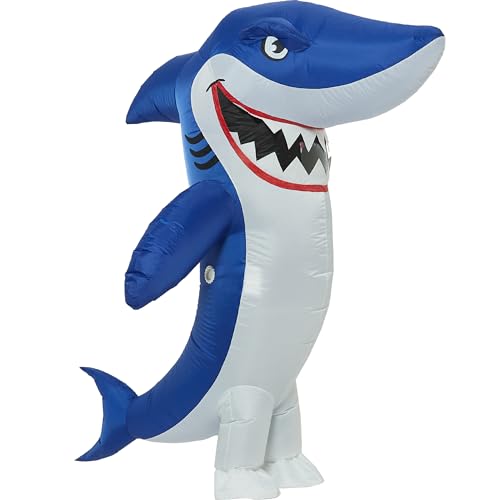 One Casa Inflatable Costume Full Body Shark Air Blow up Funny Party Halloween Costume for Adult