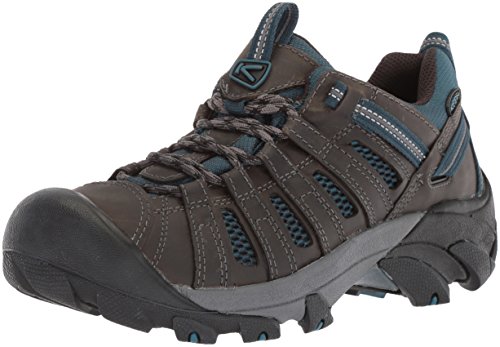 KEEN Men's Voyageur Low Height Breathable Hiking Shoes, Alcatraz/Legion Blue, 11