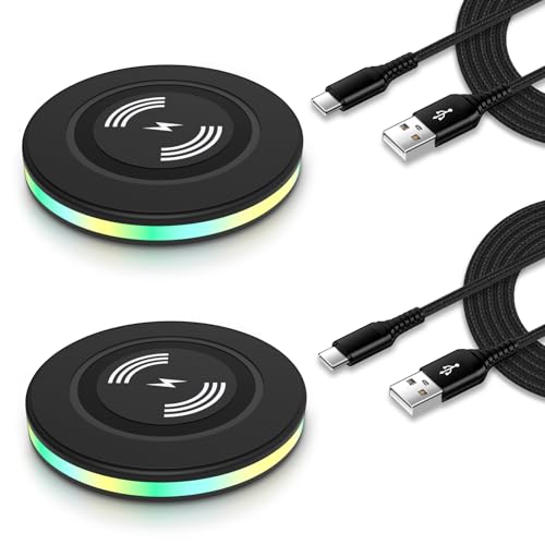 Samsung S24 S23 Wireless Charger Android Fast Charging Pad for Samsung Galaxy S24 S23 Ultra S22 S21 S20 S10 S9 S8 Note 20,15W Wireless Phone Charger for iPhone 15 14 13 12 11,Google Pixel 8 Pro 7 6 5