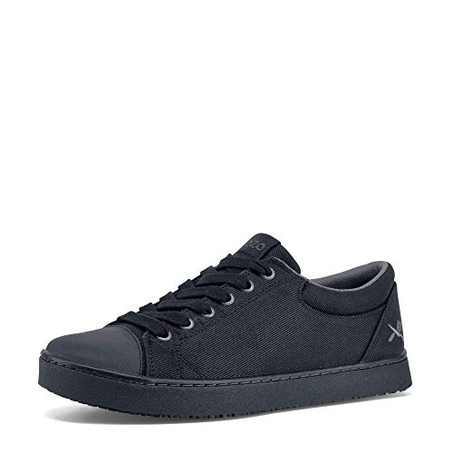MOZO Grind Men’s Slip Resistant, Canvas Work Sneakers, Black, 12
