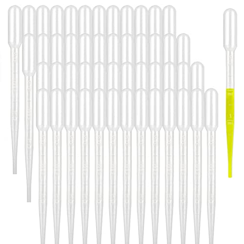 moveland 500PCS 3ML Plastic Dropper Pipettes, Disposable Eye Dropping Pipettes for Essential Oils, Home Use, Science Class, Lab Experiments, DIY Art