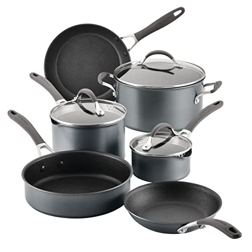 Circulon A1 Series with ScratchDefense Technology Nonstick Induction Cookware/Pots and Pans Set, 9 Piece, Graphite