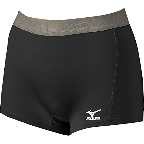 Mizuno Women's Flat Front G2 Shorts, Black, X-Large