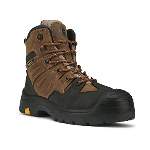 ROCKROOSTER Woodland - Men's Composite Toe Waterproof Work Boots for Construction, Landscaping, Maintenance, Transportation and Utilities EH AK669-11