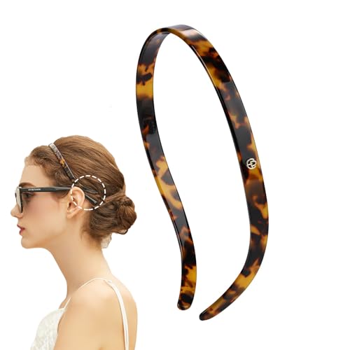 EVITA PERONI Hair Band Designed for Eyewear No Pressure, No Headache, Comfortable Headbands for Women Fashion Thin Headbands Non Slip, Head Bands for Women's Hair-Tortoise