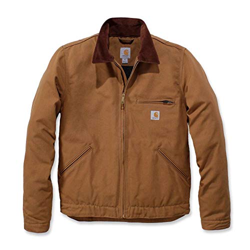 Carhartt Men's Duck Detroit Jacket (Regular and Big & Tall Sizes), Brown, Large