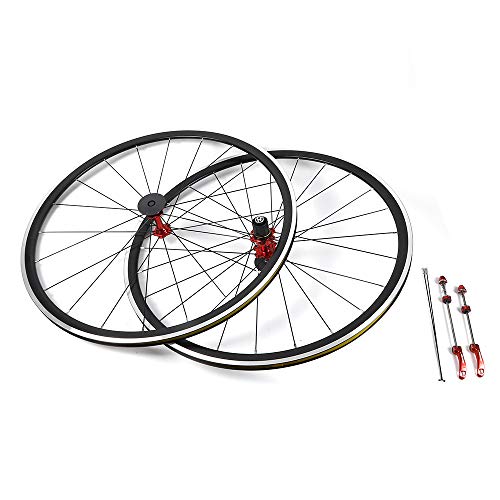700C Road Bike Double Aluminium Alloy Tires with Front and Rear Wheelset Bike Wheel Pair 7/8/9/10/11 Speed