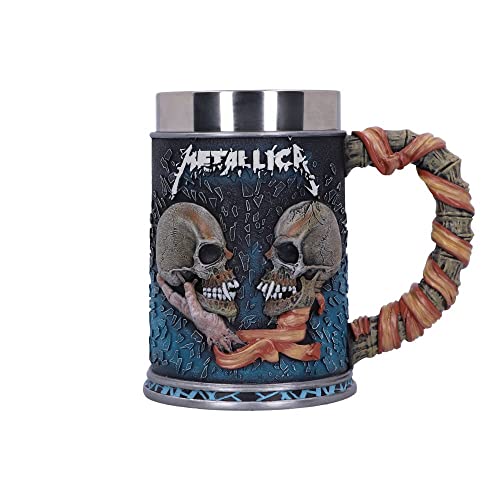 Nemesis Now Metallica Sad But True Tankard 15.5cm, Resin, Blue, Officially Licensed Metallica Merchandise, Inspired by Pushead Artwork, Cast in The Finest Resin, Expertly Hand-Painted