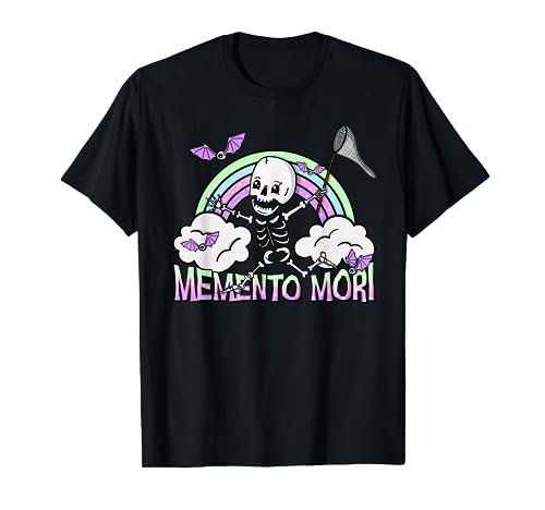 Memento Mori Pastel Goth Cute Kawaii Skeleton Eyeball Bats T-Shirt