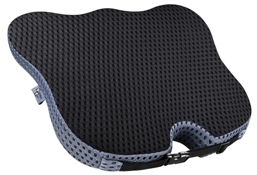 Car Seat Cushion for Car Seat Driver/Passenger - Wedge Car Seat Cushions for Driving Improve Driving Vision/Posture - Memory Foam Butt Pillow/Sciatica Pain Relief Pillow(Mesh Cover,Black)