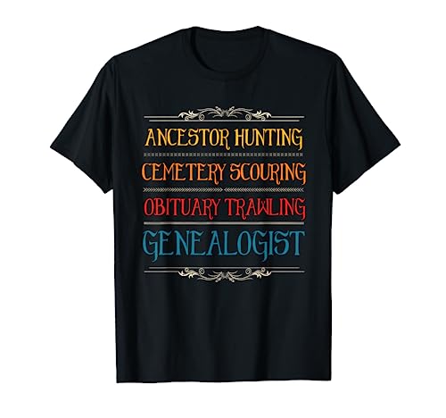 Genealogist History Tree Research Genealogy Family Historian T-Shirt