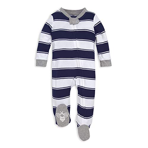 Burt's Bees Baby Sleep and Play PJs, 100% Organic Cotton One-Piece Zip Front Romper Jumpsuit Pajamas