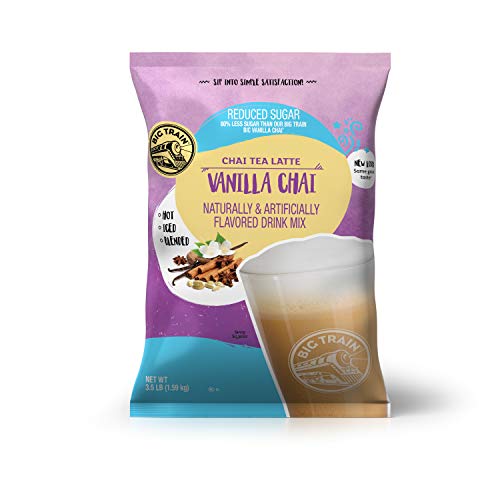 Big Train Chai Tea Latte, Reduced Sugar, Vanilla Chai, Powdered Instant Mix, 56 Oz