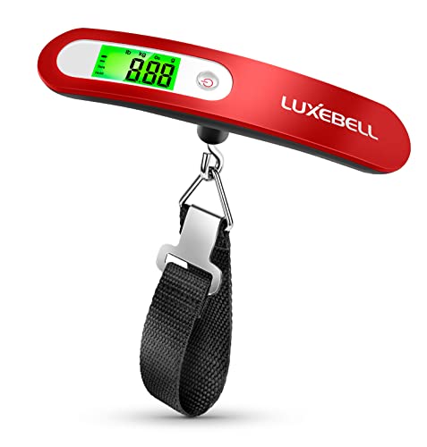 Digital Luggage Scale Gift for Traveler Suitcase Handheld Weight Scale 110lbs (Red)