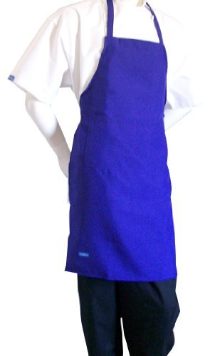 CHEFSKIN Adult Apron Purple, Ultra Lightweight Cool & Fresh,, Center Pocket and Long Ties, Wont Fade Wont Shrink, Easy to WEAR