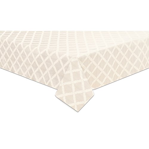 Lenox Laurel Leaf 70'x144' Oblong Tablecloth, White