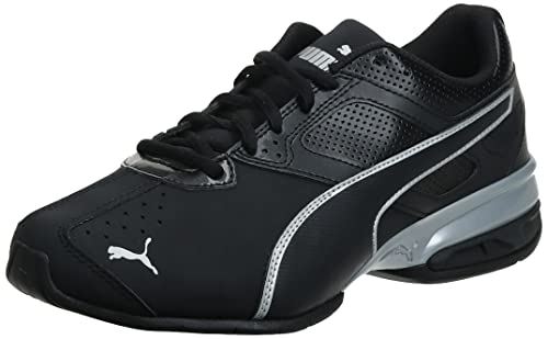 PUMA Men's Tazon 6 FM Puma Black/ Puma Silver Running Shoe - 8.5 D(M) US