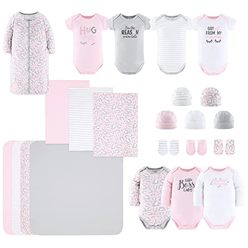 The Peanutshell Newborn Clothes & Essentials Gift Set for Baby Girls - 23 Pieces - Fits Newborns to 3 Months