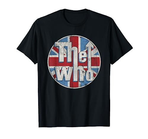 The Who Official Distressed Union Jack Circle Logo Short Sleeve T-Shirt