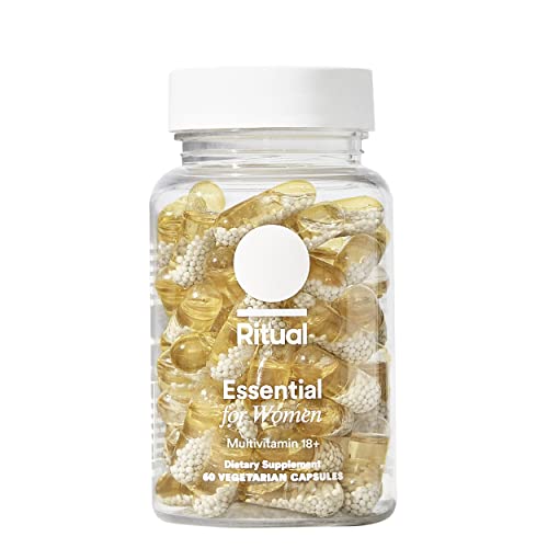 Ritual Multivitamin for Women 18+ with Vitamin D3 for Immune Support*, Vegan Omega 3 DHA, B12, Iron, Gluten Free, Non GMO, USP Verified, 30 Day Supply, 60 Capsules