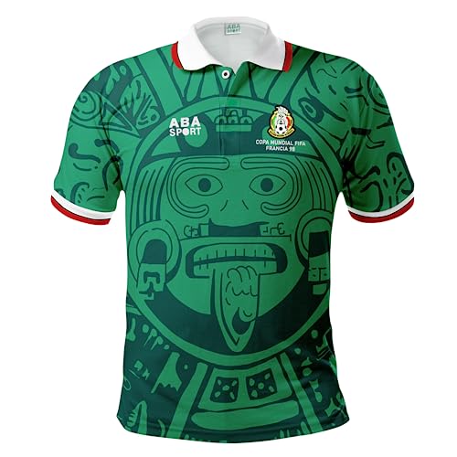 Mexico Retro 1998 Futbol Jersey, WBC Mexico Jersey, Jersey Mexico, Mexican Soccer, Playeras de la Selección Mexicana, 1998 (as1, Alpha, x_l, Regular, Regular) Green