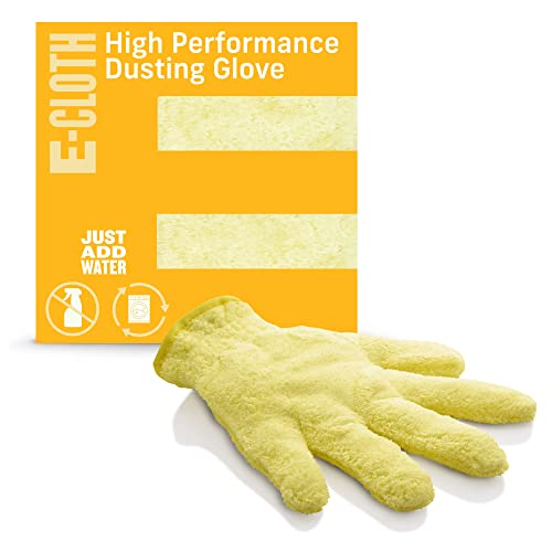 E-Cloth High Performance Dusting Glove, Microfiber Cleaning Cloth, Traps Dust, Pollen, Pet Fur, and Hair, Great for Wood and Leather Surfaces, Washable and Reusable, 1-Pack