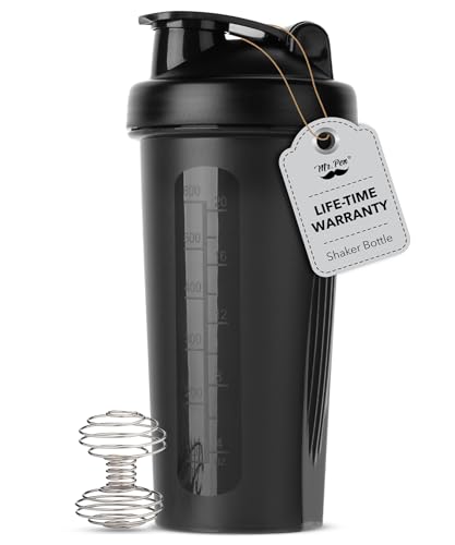 Mr. Pen- Shaker Bottles for Protein Mixes, 28 oz, Shaker Bottle with Wire Whisk Ball, Protein Shaker Bottle, Shaker Cup, Protein Shaker, Protein Shake Bottle, Bottle Shaker, Shake Bottle