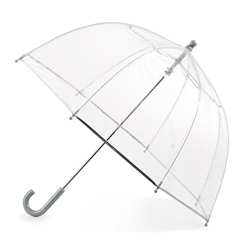 totes Adult and Kids Clear Bubble Umbrella with Dome Canopy, Lightweight Design, Wind and Rain Protection, Clear, Kids - 37'