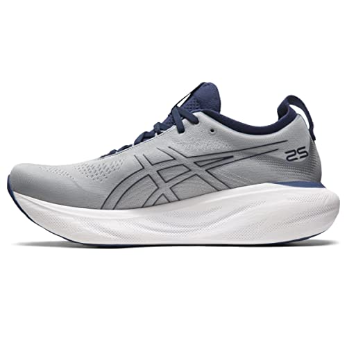 ASICS Men's Gel-Nimbus 25 Running Shoes, 10, Sheet Rock/Indigo Blue