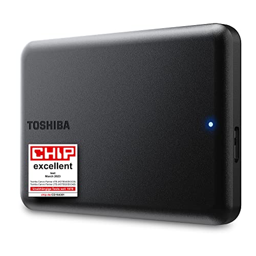 Toshiba Canvio Partner 2TB Portable 2.5' External HDD, USB 3.2 Gen 1, Mac and Windows Compatible, USB Powered