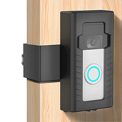 Anti-Theft Doorbell Door Mount,No-Drill Mounting Bracket for Video Doorbell 1/2/3/3 Plus/4/(2020 Release) Not Block Doorbell Motion Sensor for Home Apartment Office Room Rentals, Easy to Install