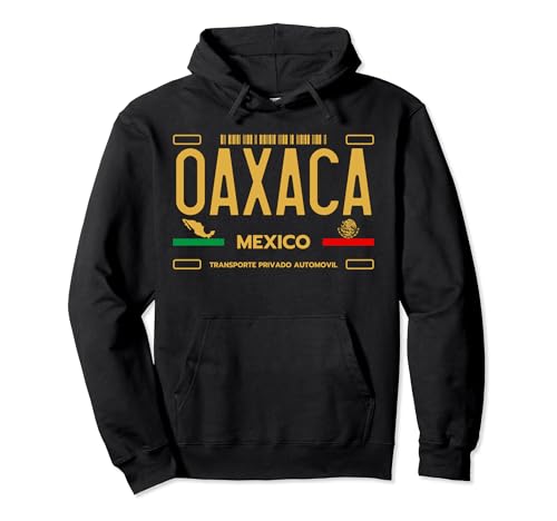 Oaxaca Mexico License Plate Aesthetic Oaxaca Pullover Hoodie