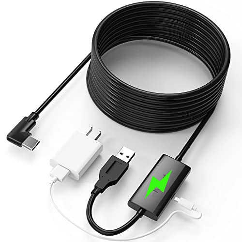 Kuject Design 20FT Link Cable for Quest 2/Pro, with Separate Charging Port for Ultra-Durable Power, USB 3.0 Type A to C Cable for VR Headset Accessories and Gaming PC