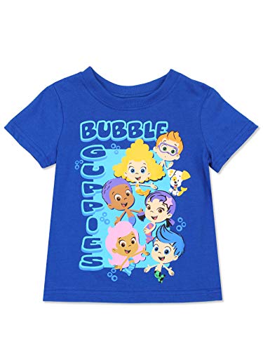 Bubble Guppies Toddler Boys Short Sleeve Tee (2T, Blue/Multi)