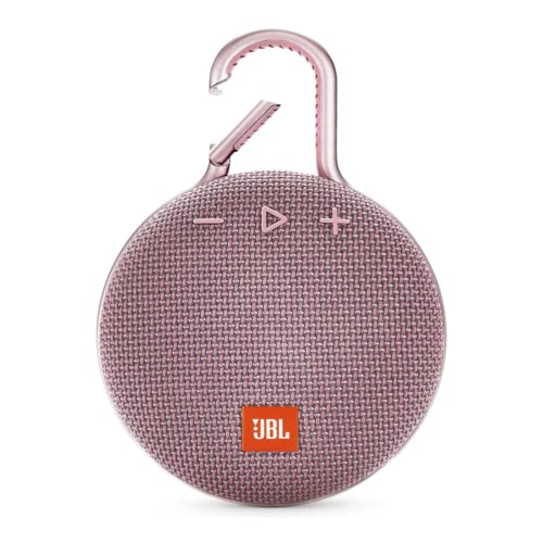 JBL Clip 3, Dusty Pink - Waterproof, Durable & Portable Bluetooth Speaker - Up to 10 Hours of Play - Includes Noise-Cancelling Speakerphone & Wireless Streaming