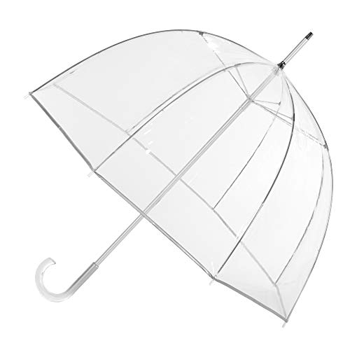 totes Women's Men's Signature Lightweight Manual Rainproof and Windproof Clear Bubble Umbrella, Canopy, Adult-51