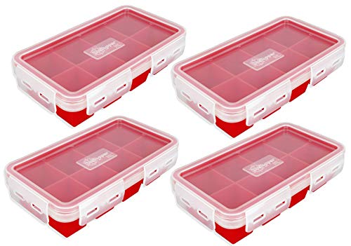 IceTopper XL Ice Cube Tray with Attached Lids - Easy Release Ice Cube Molds, 8 Large Cubes per Tray, Stackable, Microwave & Dishwasher Safe, 100% Food Grade Silicone, BPA Free & Recyclable (4 Pack)