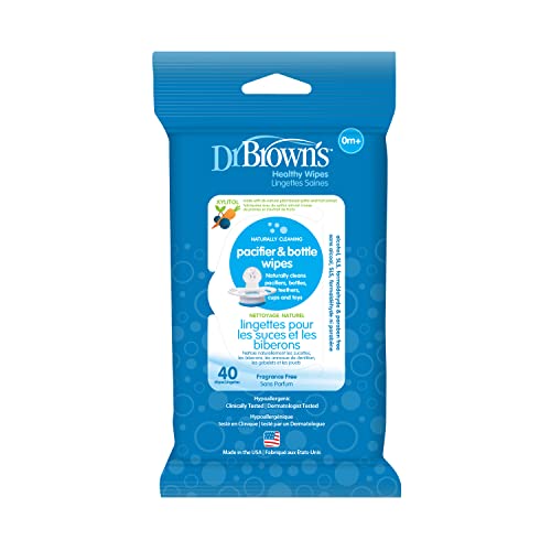 Dr. Brown's Pacifier and Bottle Wipes, 40 Count