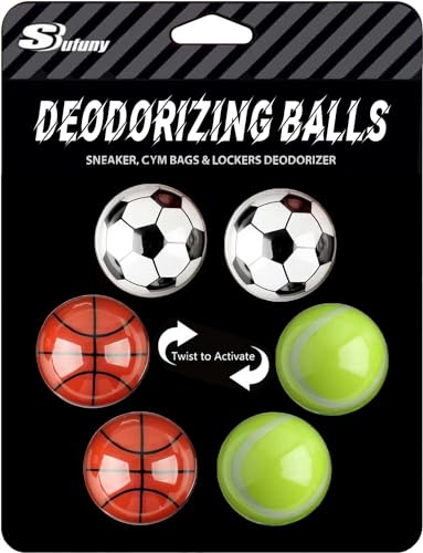 Sufuny Shoe Deodorizer Odor Eliminator Ball -Sneaker Deodorizers balls Car Air Fresheners Odor Eaters for Shoes, Gym Bags, Closet and Locker 6 Pack