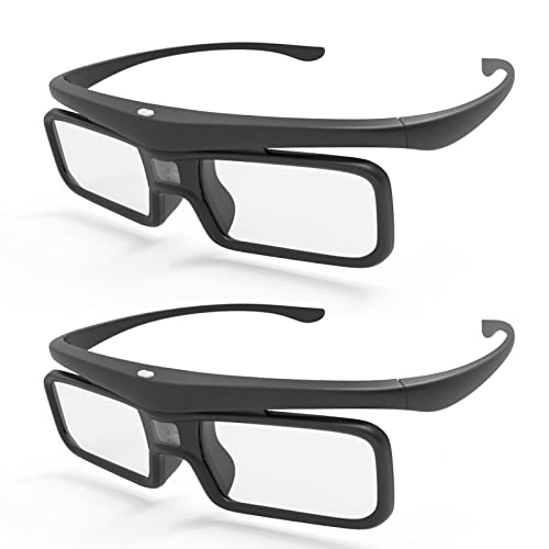 AWOL VISION DLP Link 3D Glasses, Rechargeable Active Shutter Eyewear compatiable with AWOL VISION LTV-3000 Pro and LTV-3500 Pro, Vanish TV & Other DLP-Link 3D projectors (2 Packs)