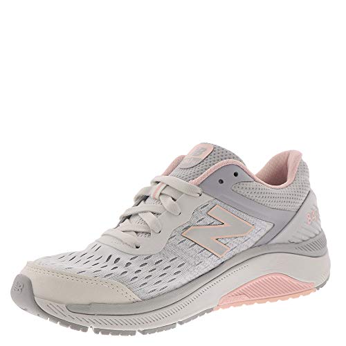 New Balance Women's 847 V4 Walking Shoe, Arctic Fox/Silver Mink/Peach Soda, 8 Wide