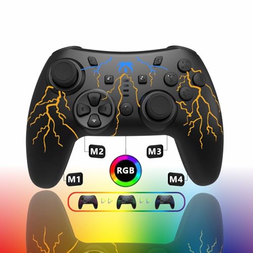 DYONDER Wireless Switch Controller for Switch/Switch Lite/Switch OLED, Gaming Controller for PC/iOS/Android,Switch Gamepad Remote with RGB/Programmable/Motion Control/Vibration/Turbo/Wakeup